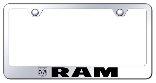 Dodge Ram Chrome Laser Etched Standard License Frame - LF.RAM.EC