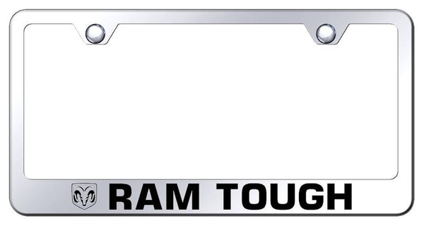 Dodge Ram Tough Chrome Laser Etched Standard License Frame - LF.RAMT.EC