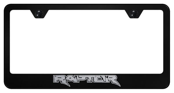 Ford Raptor Black Laser Etched Standard License Frame - LF.RAP.EB