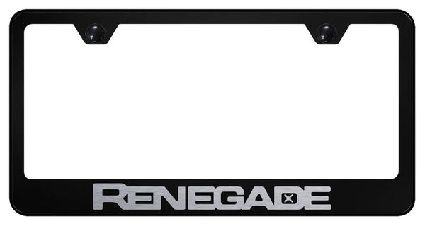 Jeep Renegade Black Laser Etched Standard License Frame - LF.RENE.EB