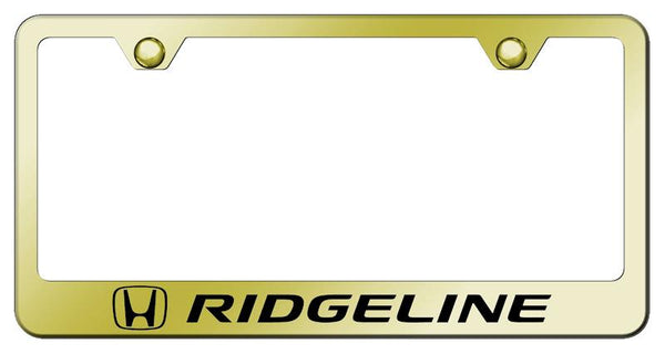 Honda Ridgeline Gold Laser Etched Standard License Frame - LF.RID.EG