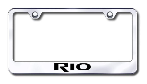 Kia Rio Chrome Laser Etched Standard License Frame - LF.RIO.EC