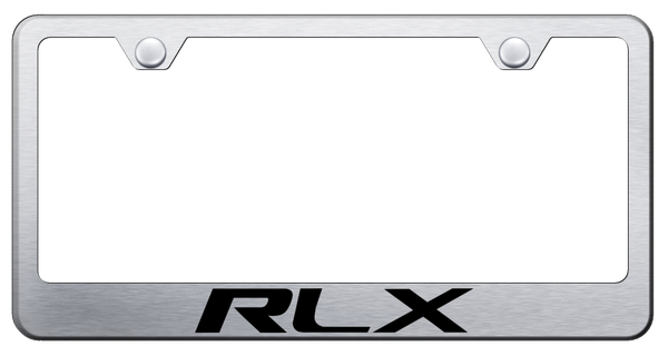 Acura RLX Stainless Steel Frame - Laser Etched Brushed License Plate Frame - LF.RLX.ES