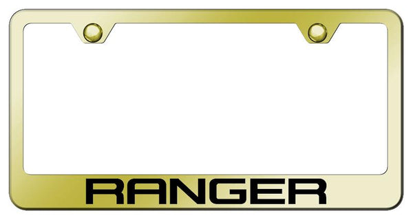 Ford Ranger Gold Laser Etched Standard License Frame - LF.RNG.EG