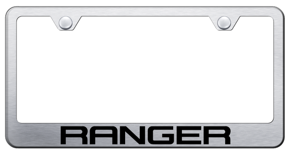 Ford Ranger Stainless Steel Frame - Laser Etched Brushed License Plate Frame - LF.RNG.ES