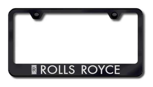 Rolls Royce Black Laser Etched Standard License Frame - LF.ROL.EB