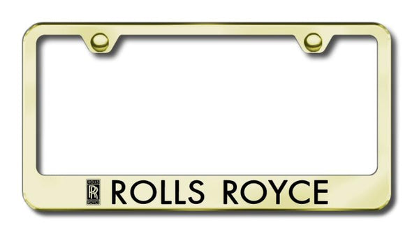 Rolls Royce Gold Laser Etched Standard License Frame - LF.ROL.EG