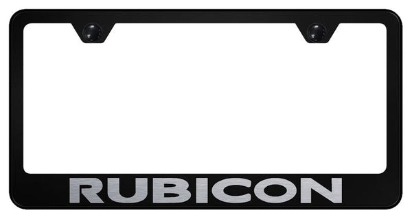 Jeep Rubicon Black Laser Etched Standard License Frame - LF.RUB.EB