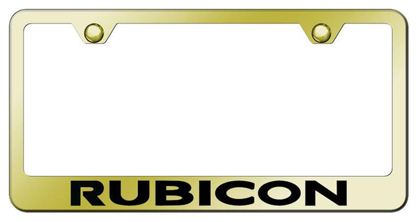 Jeep Rubicon Gold Laser Etched Standard License Frame - LF.RUB.EG