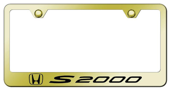 Honda S2000 Gold Laser Etched Standard License Frame - LF.S20.EG