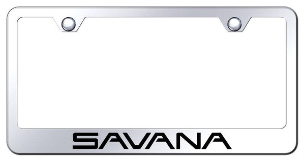 GMC Savana Chrome Laser Etched Standard License Frame - LF.SAV.EC