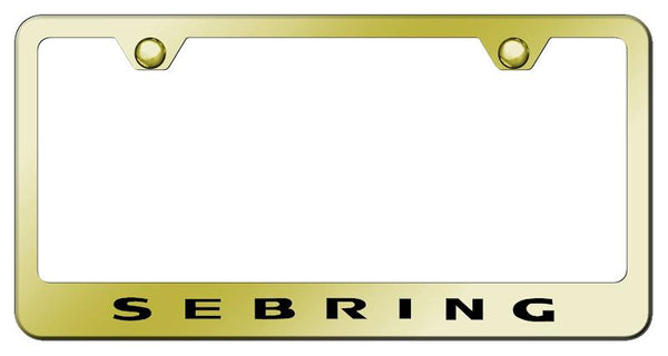 Chrysler Sebring Gold Laser Etched Standard License Frame - LF.SEB.EG