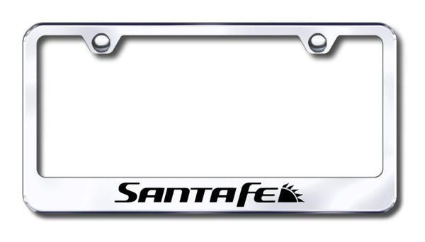 Hyundai Santa Fe Chrome Laser Etched Standard License Frame - LF.SFE.EC