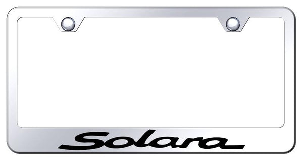 Toyota Solara Chrome Laser Etched Standard License Frame - LF.SOL.EC