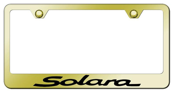 Toyota Solara Gold Laser Etched Standard License Frame - LF.SOL.EG