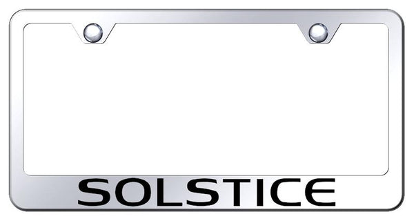 Pontiac Solstice Chrome Laser Etched Standard License Frame - LF.SOLS.EC