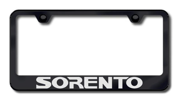 Kia Sorento Black Laser Etched Standard License Frame - LF.SOR.EB