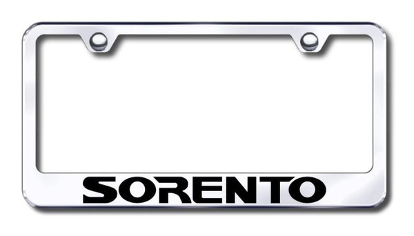 Kia Sorento Chrome Laser Etched Standard License Frame - LF.SOR.EC