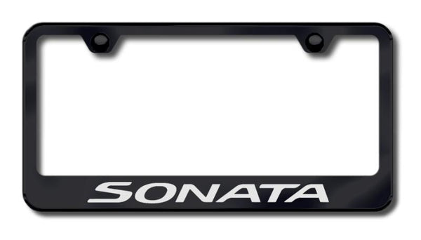 Hyundai Sonata Black Laser Etched Standard License Frame - LF.SOT.EB