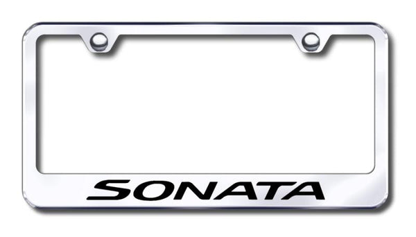 Hyundai Sonata Chrome Laser Etched Standard License Frame - LF.SOT.EC