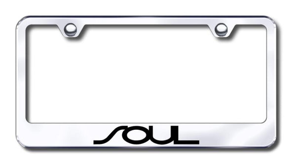 Kia Soul Chrome Laser Etched Standard License Frame - LF.SOUL.EC