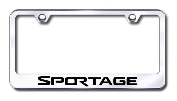 Kia Sportage Chrome Laser Etched Standard License Frame - LF.SPO.EC