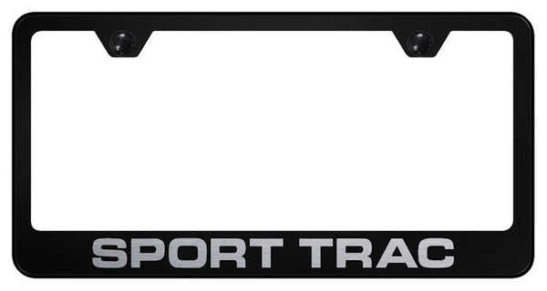 Ford Sport Trac Black Laser Etched Standard License Frame - LF.SPT.EB