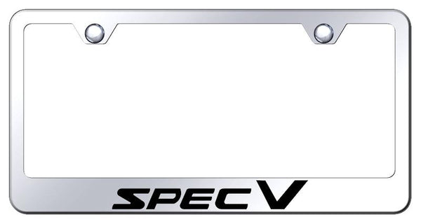 Nissan Spec V Chrome Laser Etched Standard License Frame - LF.SPV.EC