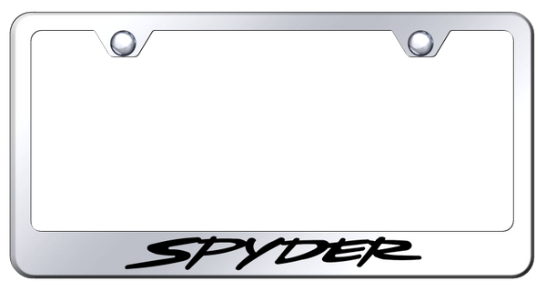 Toyota Spyder Stainless Steel Frame - Laser Etched Mirrored License Plate Frame - LF.SPY.EC