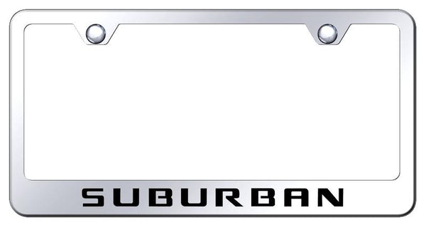 Chevrolet Suburban Chrome Laser Etched Standard License Frame - LF.SRB.EC