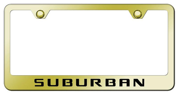 Chevrolet Suburban Gold Laser Etched Standard License Frame - LF.SRB.EG