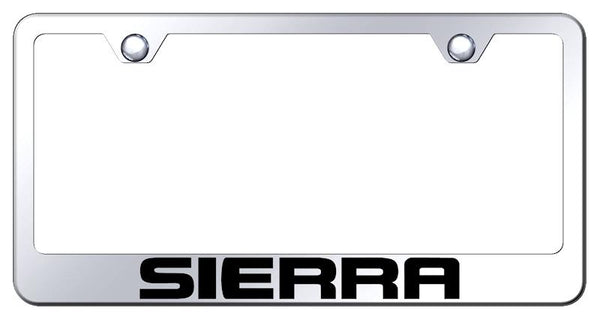 GMC Sierra Chrome Laser Etched Standard License Frame - LF.SRR.EC