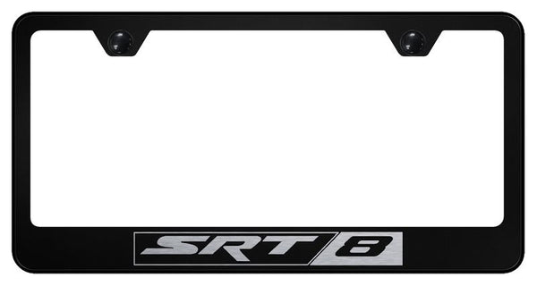 Dodge/Chrysler SRT8 Black Laser Etched Standard License Frame - LF.SRT8.EB