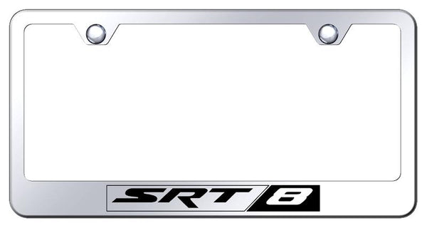 Dodge/Chrysler SRT8 Chrome Laser Etched Standard License Frame - LF.SRT8.EC