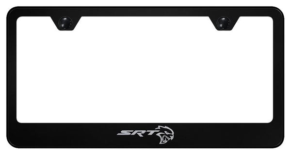 Dodge SRT Hellcat Black Laser Etched Standard License Frame - LF.SRTH.EB