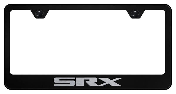 Cadillac SRX Black Laser Etched Standard License Frame - LF.SRX.EB