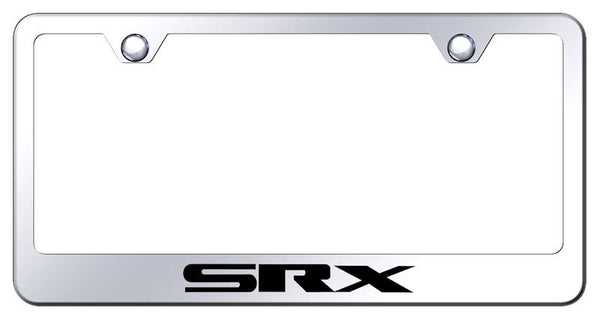 Cadillac SRX Chrome Laser Etched Standard License Frame - LF.SRX.EC