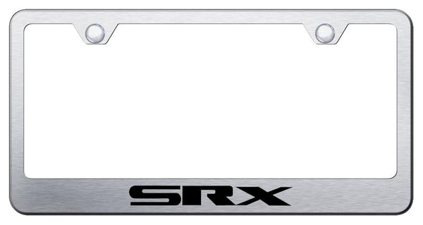 Cadillac SRX Brushed Stainless Steel Laser Etched Standard License Frame - LF.SRX.ES