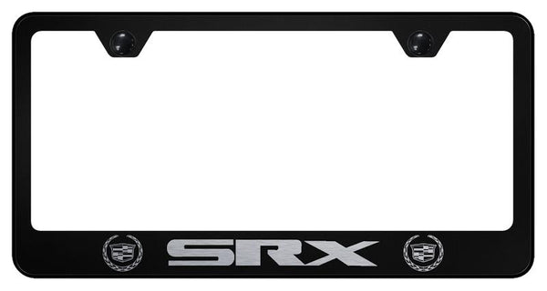 Cadillac SRX Black Laser Etched Standard License Frame - LF.SRX2.EB