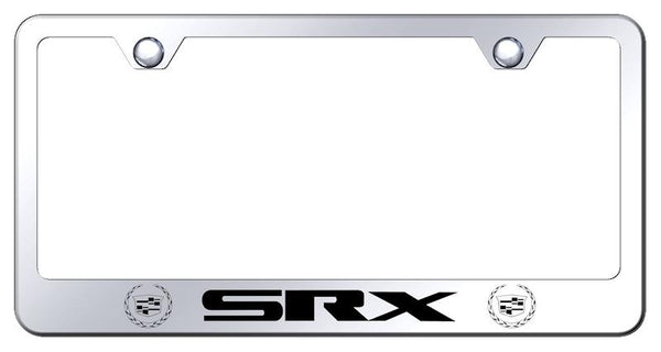 Cadillac SRX Chrome Laser Etched Standard License Frame - LF.SRX2.EC