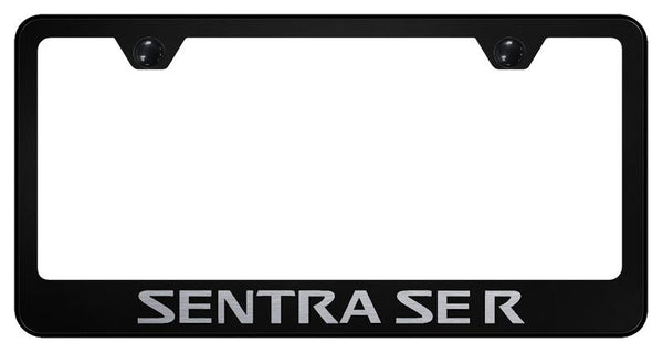 Nissan Sentra SE-R Black Laser Etched Standard License Frame - LF.SSER.EB