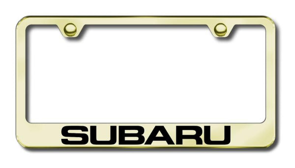 Subaru Gold Laser Etched Standard License Frame - LF.SUB.EG