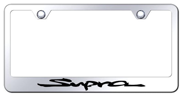 Toyota Supra Chrome Laser Etched Standard License Frame - LF.SUP.EC