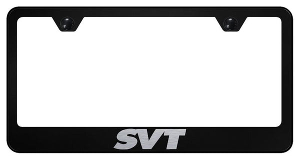 Ford SVT Black Laser Etched Standard License Frame - LF.SVT.EB