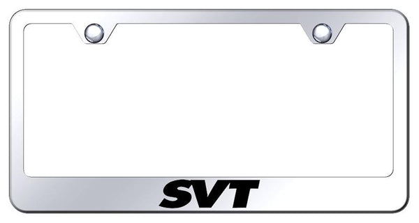 Ford SVT Chrome Laser Etched Standard License Frame - LF.SVT.EC