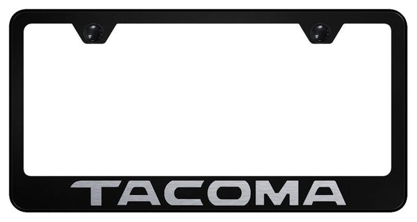 Toyota Tacoma Black Laser Etched Standard License Frame - LF.TAC.EB