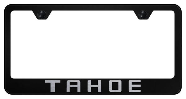 Chevrolet Tahoe Black Laser Etched Standard License Frame - LF.TAH.EB