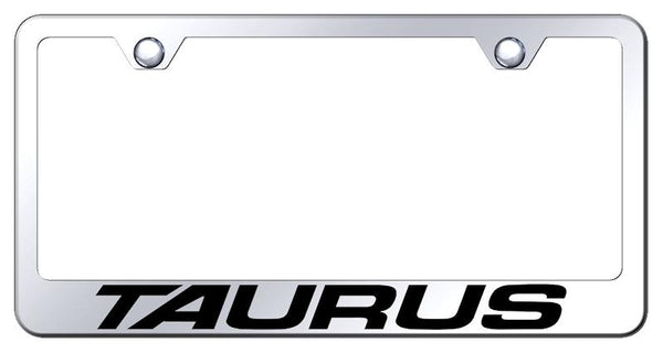 Ford Taurus Chrome Laser Etched Standard License Frame - LF.TAU.EC