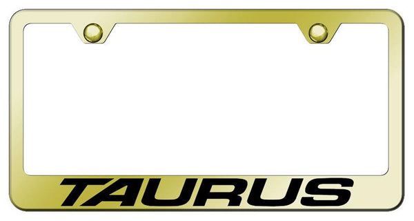 Ford Taurus Gold Laser Etched Standard License Frame - LF.TAU.EG