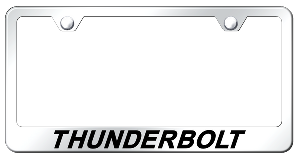 Ford Thunderbolt Stainless Steel Frame - Laser Etched Mirrored License Plate Frame - LF.TBOLT.EC